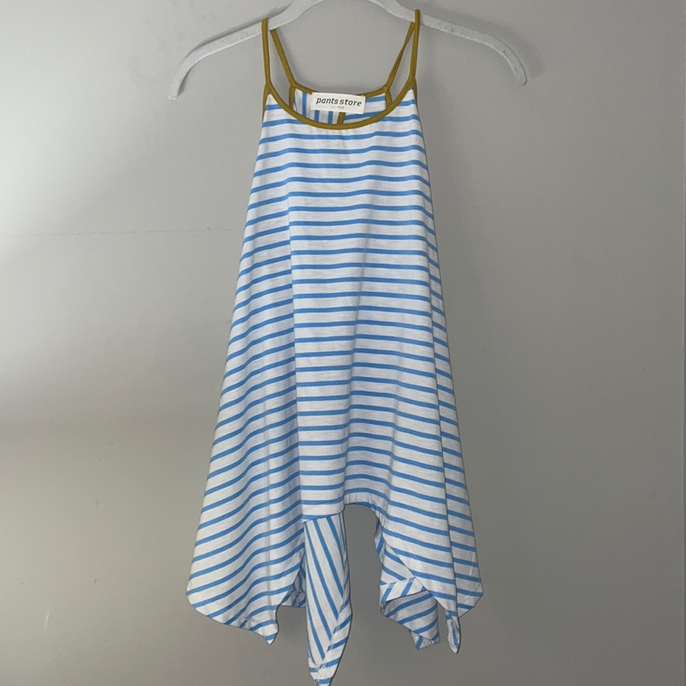 BLUE & WHITE STRIPE V TANK